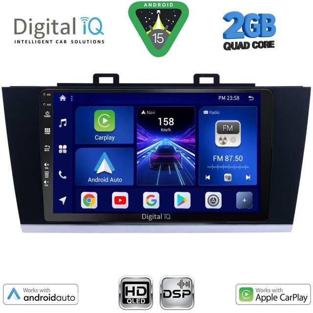 DIGITAL IQ BXC 3668_CPAA (9inc) MULTIMEDIA TABLET for SUBARU LEGACY – OUTBACK mod. 2014-2019