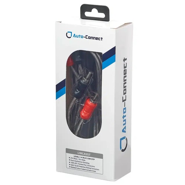 L1RCA55T Twisted-Pair RCA Signal Cable Level 1, 5.5m Auto-Connect ΣΥΝΕΣΤΡΑΜΜΕΝΟΥ ΖΕΥΓΟΥΣ
