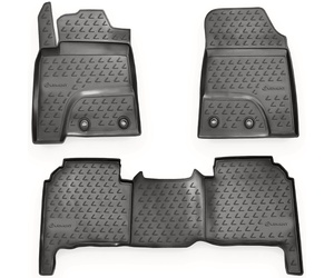 ΠΑΤΑΚΙΑ ΣΕ ΣΚΑΦΗ TPE ΛΑΣΤΙΧΟ ΓΙΑ LEXUS LX570 2012+  ΣΕ ΑΝΘΡΑΚΙ ΣΚΟΥΡΟ ΓΚΡΙ ΧΡΩΜΑ NOVLINE - 3 ΤΕΜ.