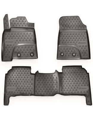 ΠΑΤΑΚΙΑ ΣΕ ΣΚΑΦΗ TPE ΛΑΣΤΙΧΟ ΓΙΑ LEXUS LX570 2012+  ΣΕ ΑΝΘΡΑΚΙ ΣΚΟΥΡΟ ΓΚΡΙ ΧΡΩΜΑ NOVLINE - 3 ΤΕΜ.