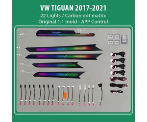 DIQ AMBIENT VW TIGUAN II (FK) mod. 2017-2024 (Digital iQ Ambient Light for VW Tiguan mod. 2017-2024 with 22 Lights)