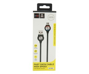 MicroUSB ΚΑΛΩΔΙΟ 2.4Α ΜΕ ΕΝΔΕΙΞΗ LED ANDOWL AN-QY-W081