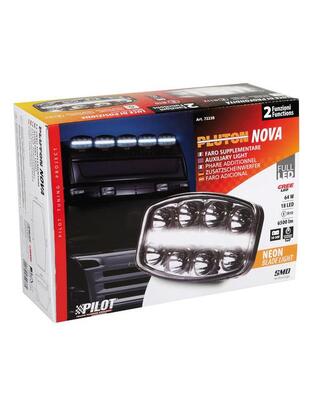 ΠΡΟΒΟΛΕΑΣ PLUTON NOVA 10-30V 18CREE LED 64W 6500lm ΚΑΡΦΙ ΜΕ NEON ΘΕΣΕΩΣ 245x170x89mm 1ΤΕΜ.