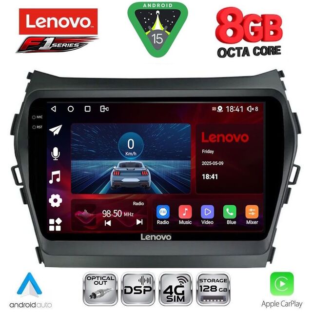LENOVO SSR 10238_CPA (9inc) MULTIMEDIA TABLET for HYUNDAI IX45 - SANTA FE mod. 2013-2017