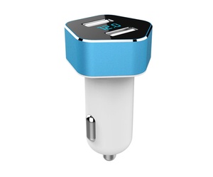 Amio - ΦΟΡΤΙΣΤΗΣ ΑΝΑΠΤΗΡΑ ΜΕ 2 ΘΥΡΕΣ USB 12V 2400mA ΚΑΙ ΒΟΛΤΟΜΕΤΡΟ – 1 ΤΕΜ. (02358/AM)