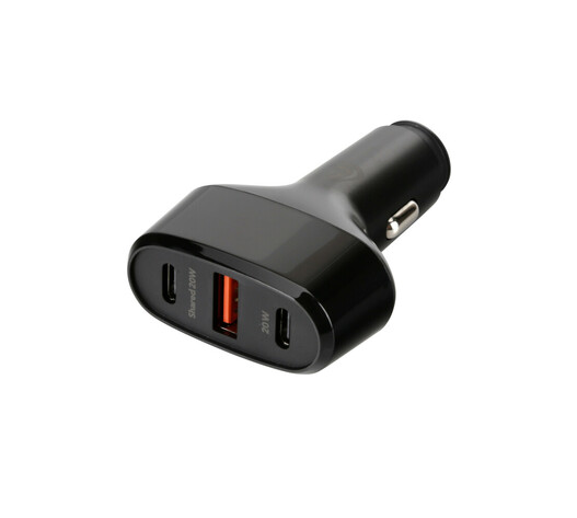 ΦΟΡΤΙΣΤΗΣ ΑΝΑΠΤΗΡΑ 12/24V MAX 40W ΜΕ 1 ΘΥΡΑ USB A & 2 ΘΥΡΕΣ USB C FAST CHARGE ΜΑΥΡΟΣ ROCKET 3 PRO LAMPA - 1 TEM.