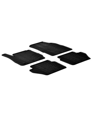 LAMPA - ΠΑΤΑΚΙΑ ΑΥΤΟΚΙΝΗΤΟΥ ΑΠΟ ΛΑΣΤΙΧΟ ΓΙΑ FORD FIESTA 03/2011-05/2017 ΣΕ ΜΑΥΡΟ ΧΡΩΜΑ ME ΚΟΥΜΠΩΜΑΤΑ - 4 ΤΕΜ.