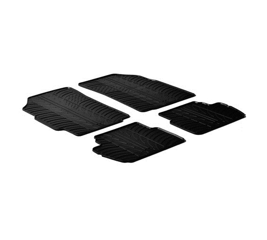 LAMPA - ΠΑΤΑΚΙΑ ΑΥΤΟΚΙΝΗΤΟΥ ΑΠΟ ΛΑΣΤΙΧΟ ΓΙΑ CHEVROLET SPARK 02/2010-09/2015 ΣΕ ΜΑΥΡΟ ΧΡΩΜΑ ΧΩΡΙΣ ΚΟΥΜΠΩΜΑΤΑ - 4 ΤΕΜ.
