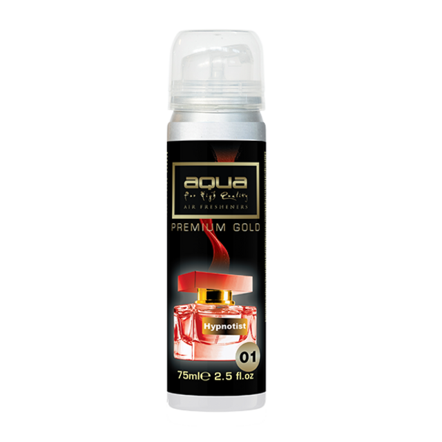 Aqua - ΑΡΩΜΑΤΙΚΟ ΑΥΤΟΚΙΝΗΤΟΥ ΣΕ ΣΠΡΕΙ (SPRAY) ΜΕ ΑΡΩΜΑ HYPNOTIST PREMIUM GOLD SERIES 75ml AQUA - 1 TEM. (10-778/AQ)
