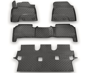 ΠΑΤΑΚΙΑ ΣΕ ΣΚΑΦΗ TPE ΛΑΣΤΙΧΟ ΓΙΑ LEXUS LX570 7ΘΕΣΙΟ 2012+  ΣΕ ΑΝΘΡΑΚΙ ΣΚΟΥΡΟ ΓΚΡΙ ΧΡΩΜΑ NOVLINE - 4 ΤΕΜ.