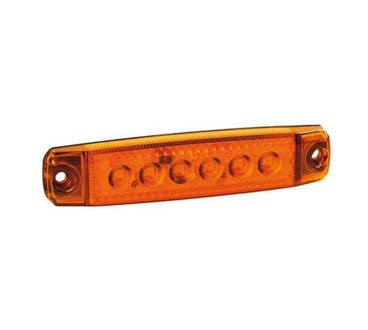 ΦΩΣ ΟΓΚΟΥ 6LED ΠΟΡΤΟΚΑΛΙ 12/24V 96mm ΑΔΙΑΒΡΟΧΟ 1ΤΕΜ.