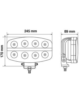 ΠΡΟΒΟΛΕΑΣ PLUTON NOVA 10-30V 18CREE LED 64W 6500lm ΚΑΡΦΙ ΜΕ NEON ΘΕΣΕΩΣ 245x170x89mm 1ΤΕΜ.