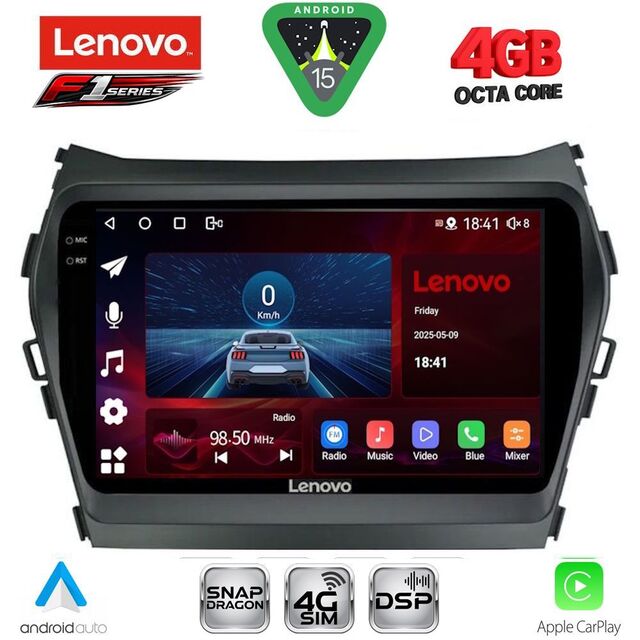 LENOVO SSQ 9238_CPA (9inc) MULTIMEDIA TABLET for HYUNDAI IX45 - SANTA FE mod. 2013-2017