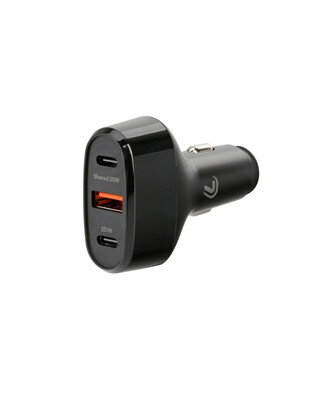 ΦΟΡΤΙΣΤΗΣ ΑΝΑΠΤΗΡΑ 12/24V MAX 40W ΜΕ 1 ΘΥΡΑ USB A & 2 ΘΥΡΕΣ USB C FAST CHARGE ΜΑΥΡΟΣ ROCKET 3 PRO LAMPA - 1 TEM.