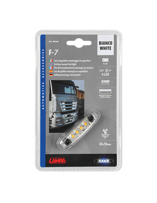 ΦΩΣ ΟΓΚΟΥ ΦΟΡΤΗΓΟΥ 9-33V 4LED 16x65mm ΛΕΥΚΟ ΑΔΙΑΒΡΟΧΟ LAMPA - 1ΤΕΜ.