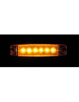 ΦΩΣ ΟΓΚΟΥ 6LED ΠΟΡΤΟΚΑΛΙ 12/24V 96mm ΑΔΙΑΒΡΟΧΟ 1ΤΕΜ.