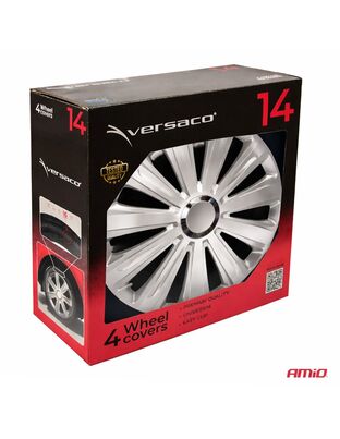 Amio – Τάσια Τροχών 14" Trend RC Ασημί για Αναβάθμιση Εμφάνισης & Καθημερινή Χρήση – Σετ 4 Τεμ. (6896/AM)