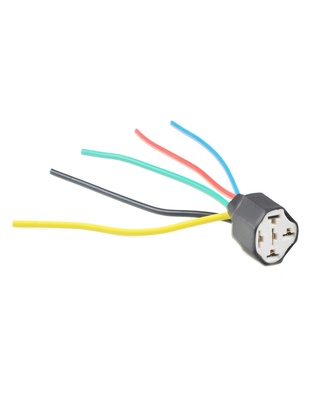 ΒΑΣΗ/ΦΙΣΑ ΚΕΡΑΜΙΚΗ ΓΙΑ ΡΕΛΕ 5 PIN ME 5 ΚΑΛΩΔΙΑ (14 cm) M-TECH - 1 ΤΕΜ.