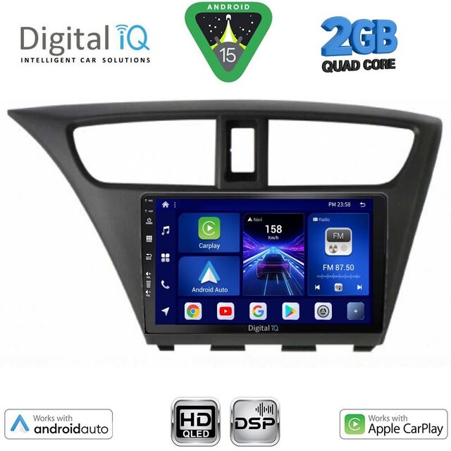 DIGITAL IQ BXC 3190_CPAA (9inc) MULTIMEDIA TABLET for HONDA CIVIC mod. 2012-2016