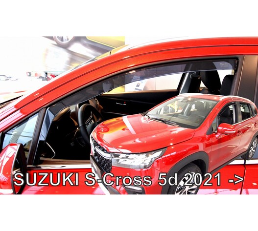ΑΝΕΜΟΘΡΑΥΣΤΕΣ ΓΙΑ SUZUKI S-CROSS 5D 2021+ ΖΕΥΓΑΡΙ ΑΠΟ ΕΥΚΑΜΠΤΟ ΦΙΜΕ ΠΛΑΣΤΙΚΟ HEKO - 2 ΤΕΜ.