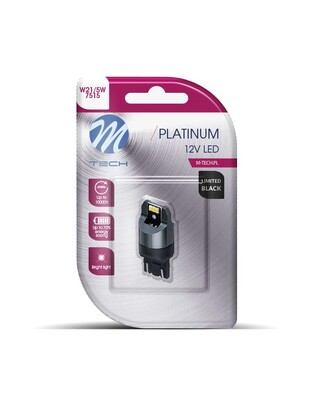 W21/5W (T20) 12/24V W3x16q 6xSMD3020 CAN-BUS ΛΕΥΚΟ LIMITED BLACK M-TECH - 1 ΤΕΜ.