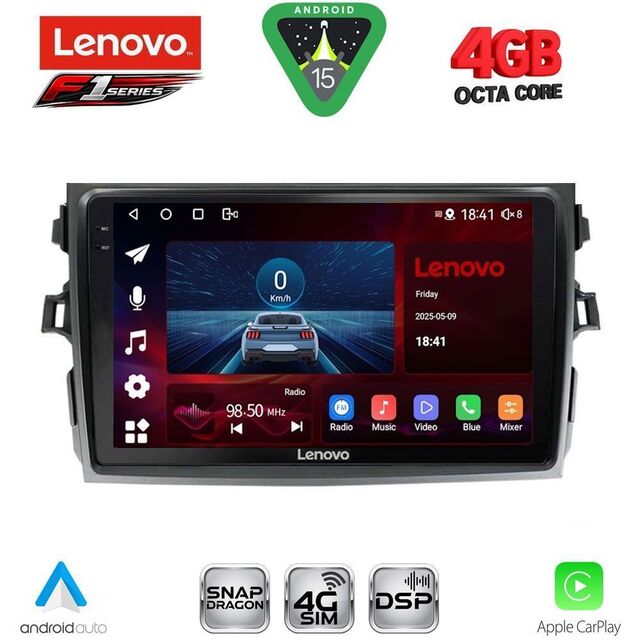 LENOVO SSQ 9713_CPA (9inc) MULTIMEDIA TABLET for TOYOTA COROLLA 4D mod. 2006-2012