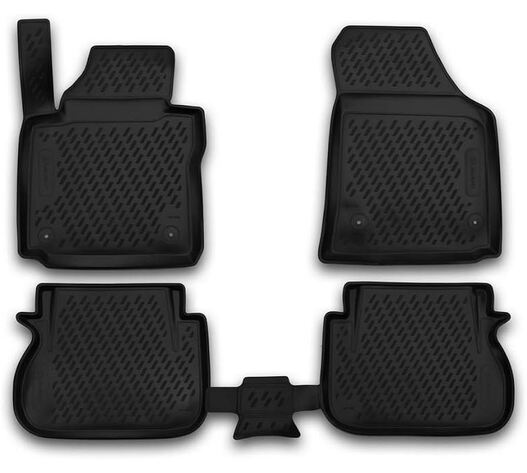 ΠΑΤΑΚΙΑ ΣΕ ΣΚΑΦΗ TPE ΛΑΣΤΙΧΟ ΓΙΑ VW CADDY 2015+  ΣΕ ΜΑΥΡΟ ΧΡΩΜΑ NOVLINE - 4 ΤΕΜ.
