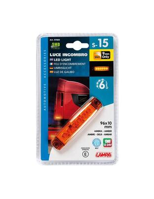 ΦΩΣ ΟΓΚΟΥ 6LED ΠΟΡΤΟΚΑΛΙ 12/24V 96mm ΑΔΙΑΒΡΟΧΟ 1ΤΕΜ.