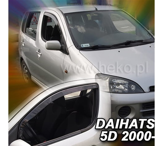 ΑΝΕΜΟΘΡΑΥΣΤΕΣ ΓΙΑ DAIHATSU YRV 5D 2000-2005 ΖΕΥΓΑΡΙ ΑΠΟ ΕΥΚΑΜΠΤΟ ΦΙΜΕ ΠΛΑΣΤΙΚΟ HEKO - 2 ΤΕΜ.