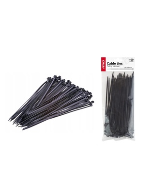 Amio - ΔΕΜΑΤΙΚΑ/ΔΕΤΙΚΑ ΚΑΛΩΔΙΩΝ TIE WRAP 3,6 X 150mm (ΜΑΥΡΟ) - 100 ΤΕΜ.  (02153/AM)