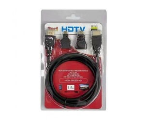 ΚΑΛΩΔΙΟ HDMI 1.4 HDMI ΑΡΣΕΝΙΚΟ - HDMI ΑΡΣΕΝΙΚΟ 1.5m + MINI/MICRO HDTV ΑΝΤΑΠΤΟΡΑΣ 8979