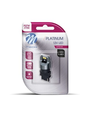 P27W 3156 12/24V W2.5x16d 6xSMD3020 CAN-BUS ΛΕΥΚΟ LIMITED BLACK M-TECH - 1 ΤΕΜ.