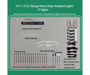 DIQ AMBIENT LR RANGE ROVER VELAR (L560) TRIM mod. 2017-2023 (Digital iQ Ambient Light for LAND ROVER RANGE ROVER VELAR (L560) mod. 2017> with 25 Lights)