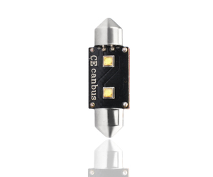 ΛΑΜΠΑΚΙΑ ΠΛΑΦΟΝΙΕΡΑΣ C5W/C10W 12V 6W SV8,5 41mm CAN-BUS+RADIATOR LED 2xHP CREE ΛΕΥΚΟ 1ΤΕΜ. M-TECH