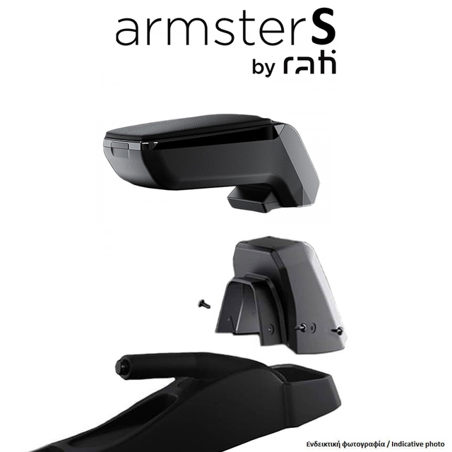 Rati - Ολοκληρωμένος Τεμπέλης Armster S για MG 3 2024 > από Πλαστικό και Δερματίνη σε Μαύρο Χρώμα με Αντάπτορα Τοποθέτησης - 1 Σετ (V01927+V01561)
