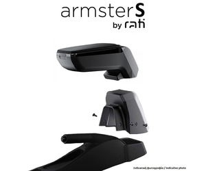 Rati - Ολοκληρωμένος Τεμπέλης Armster S για MG 3 2024 > από Πλαστικό και Δερματίνη σε Μαύρο Χρώμα με Αντάπτορα Τοποθέτησης - 1 Σετ (V01927+V01561)