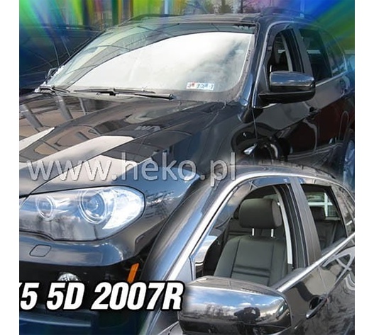 ΑΝΕΜΟΘΡΑΥΣΤΕΣ ΓΙΑ BMW X5 5D E70 2007-2013 ΖΕΥΓΑΡΙ ΑΠΟ ΕΥΚΑΜΠΤΟ ΦΙΜΕ ΠΛΑΣΤΙΚΟ HEKO - 2 ΤΕΜ.