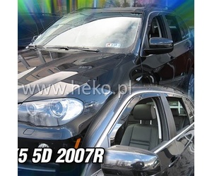 ΑΝΕΜΟΘΡΑΥΣΤΕΣ ΓΙΑ BMW X5 5D E70 2007-2013 ΖΕΥΓΑΡΙ ΑΠΟ ΕΥΚΑΜΠΤΟ ΦΙΜΕ ΠΛΑΣΤΙΚΟ HEKO - 2 ΤΕΜ.