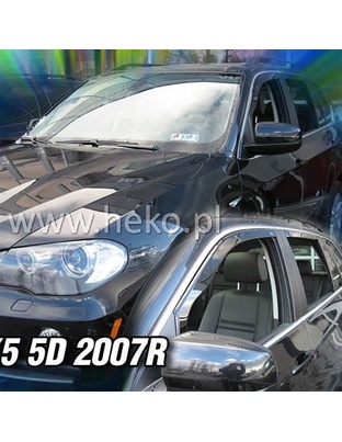 ΑΝΕΜΟΘΡΑΥΣΤΕΣ ΓΙΑ BMW X5 5D E70 2007-2013 ΖΕΥΓΑΡΙ ΑΠΟ ΕΥΚΑΜΠΤΟ ΦΙΜΕ ΠΛΑΣΤΙΚΟ HEKO - 2 ΤΕΜ.