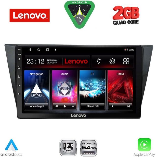 LENOVO LVD 2761_CPA (10inc) MULTIMEDIA TABLET for VW TIGUAN mod. 2016-2024