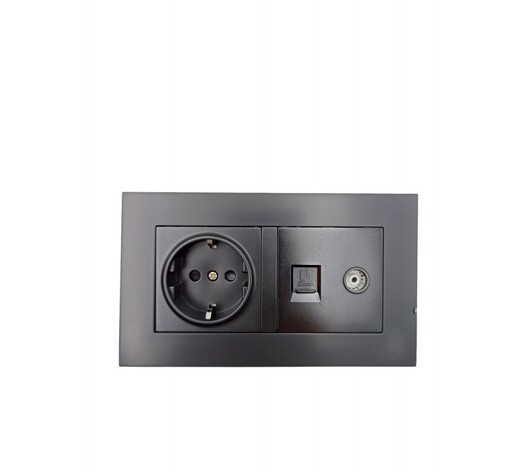 ΠΡΙΖΑ 19x9cm ΜΕ ΥΠΟΔΟΧΗ ΓΙΑ ΚΑΛΩΔΙΟ ΚΕΡΑΙΑΣ ΚΑΙ ETHERNET XC-1495