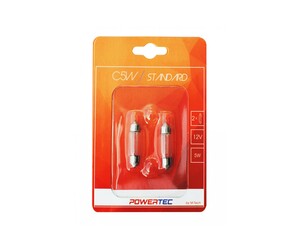 ΛΑΜΠΑΚΙΑ ΠΛΑΦΟΝΙΕΡΑΣ C5W 12V 5W SV8,5-8 11x36mm POWERTEC STANDARD ΑΛΟΓΟΝΟΥ 2ΤΕΜ.