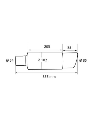 ΚΑΖΑΝΙ ΑΠΟ ΑΝΟΞΕΙΔΩΤΟ ΑΤΣΑΛΙ (201) INOX MU-3 Φ54 ΜΗΚΟΣ: 355mm LAMPA - 1 TEM.