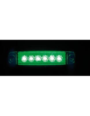 ΦΩΣ ΟΓΚΟΥ 6LED ΠΡΑΣΙΝΟ 12/24V 96mm ΑΔΙΑΒΡΟΧΟ 1ΤΕΜ.