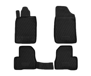 ΠΑΤΑΚΙΑ ΣΕ ΣΚΑΦΗ TPE ΛΑΣΤΙΧΟ ΓΙΑ PEUGEOT 206 3/5D 1998+  ΣΕ ΜΑΥΡΟ ΧΡΩΜΑ NOVLINE - 4 ΤΕΜ.