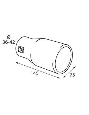 ΑΚΡΟ ΕΞΑΤΜΙΣΗΣ TS-35 Φ 36-42mm - ΣΤΡΟΓΓΥΛΟ