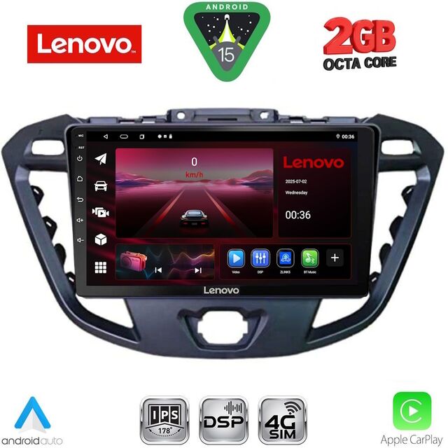 LENOVO LVF 5177_CPA (9inc) MULTIMEDIA TABLET for FORD TRANSIT CUSTOM | TOURNEO CUSTOM mod. 2013-2019