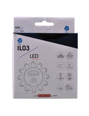 ΦΩΣ ΑΣΦΑΛΕΙΑΣ ΕΚΤΑΚΤΗΣ ΑΝΑΓΚΗΣ 100x100x35mm ΜΕ 15LED (3 ΛΕΥΚΟ +12 ΠΟΡΤΟΚΑΛΙ)  5 ΧΡΗΣΕΩΝ 1ΤΕΜ. M-TECH