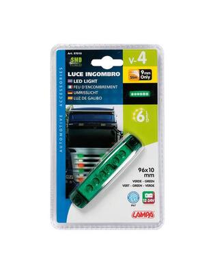 ΦΩΣ ΟΓΚΟΥ 6LED ΠΡΑΣΙΝΟ 12/24V 96mm ΑΔΙΑΒΡΟΧΟ 1ΤΕΜ.