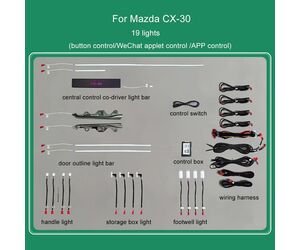 DIQ AMBIENT MAZDA CX-30 (DM) mod.2019> (Digital iQ Ambient Light for Mazda CX-30 mod. 2019> with 19 Lights)